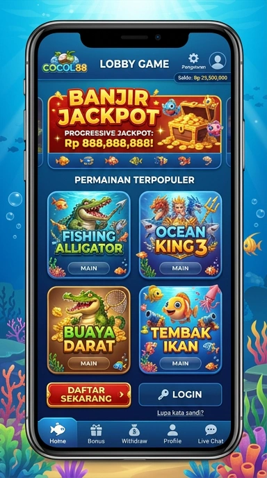 Tampilan antarmuka cocol88 yang menarik dan mudah digunakan.